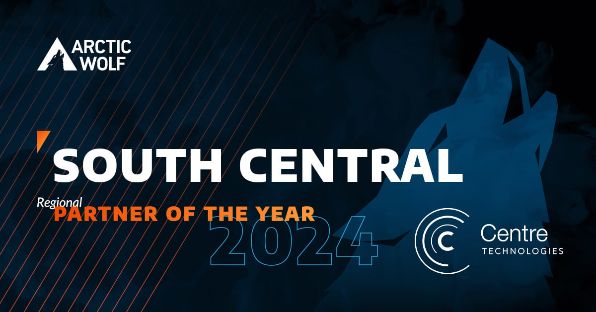 Centre Technologies Named 2024 South Central Regional Partner of the Year by Arctic Wolf